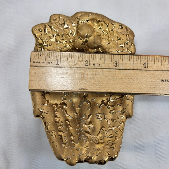 Holley Ross Weeping Bright Gold Trinket DISH 22K Open Hands Ceramic Vintage - Picture 4 of 12